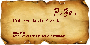 Petrovitsch Zsolt névjegykártya